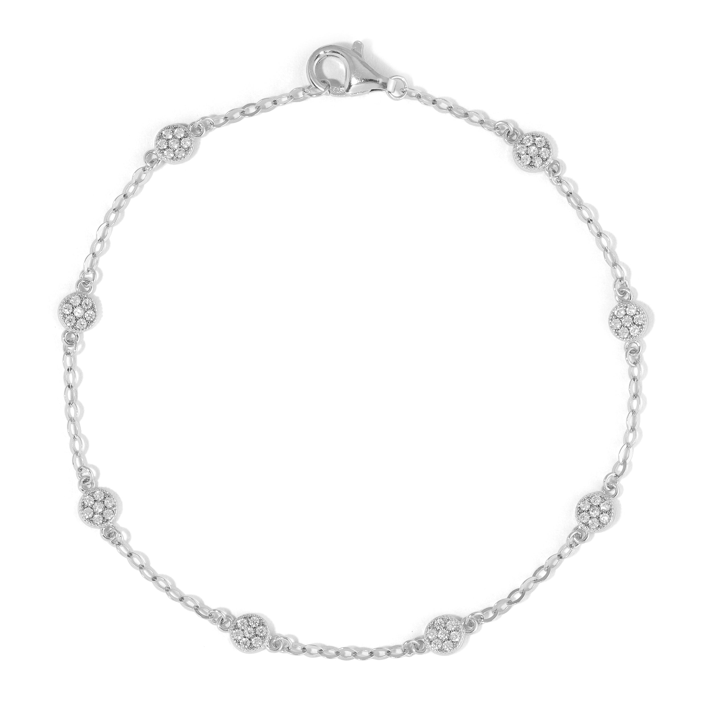 Dainty CZ Circle Bracelet