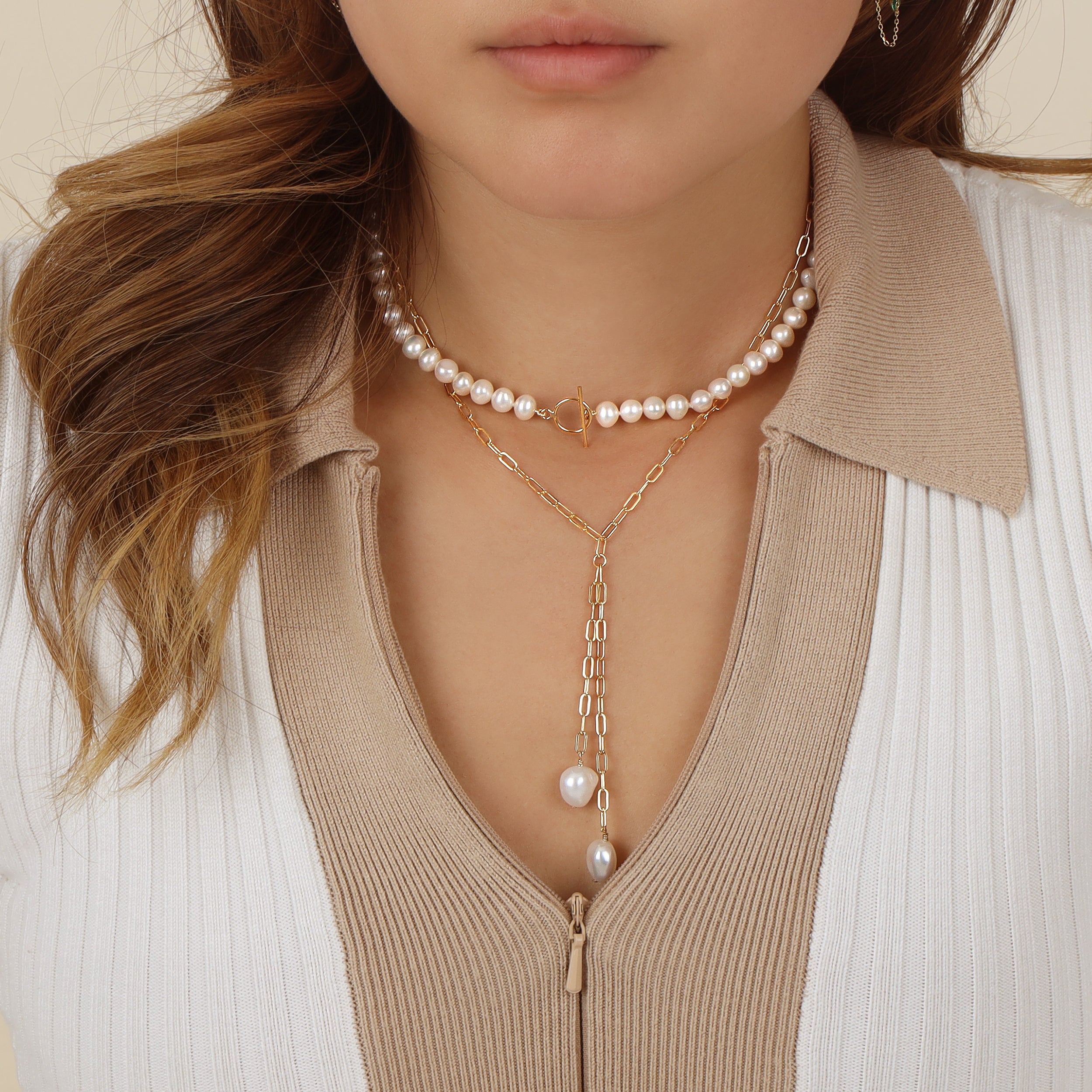 Pearl Lariat Necklace