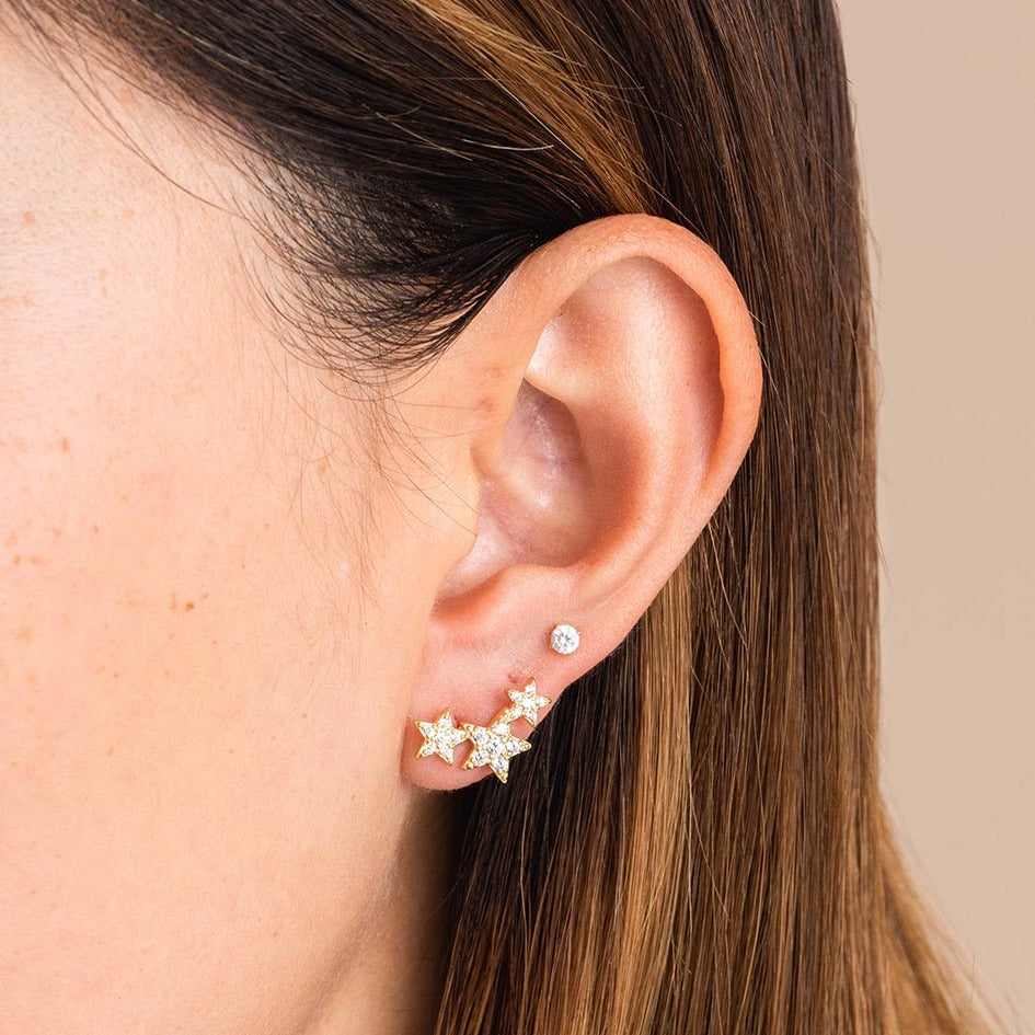 Triple Star Studs