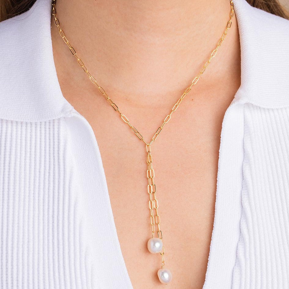 Pearl Lariat Necklace