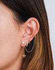 Clover Pearl Cuff Earrings