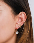 Pearl Huggies with Ear Cuffs