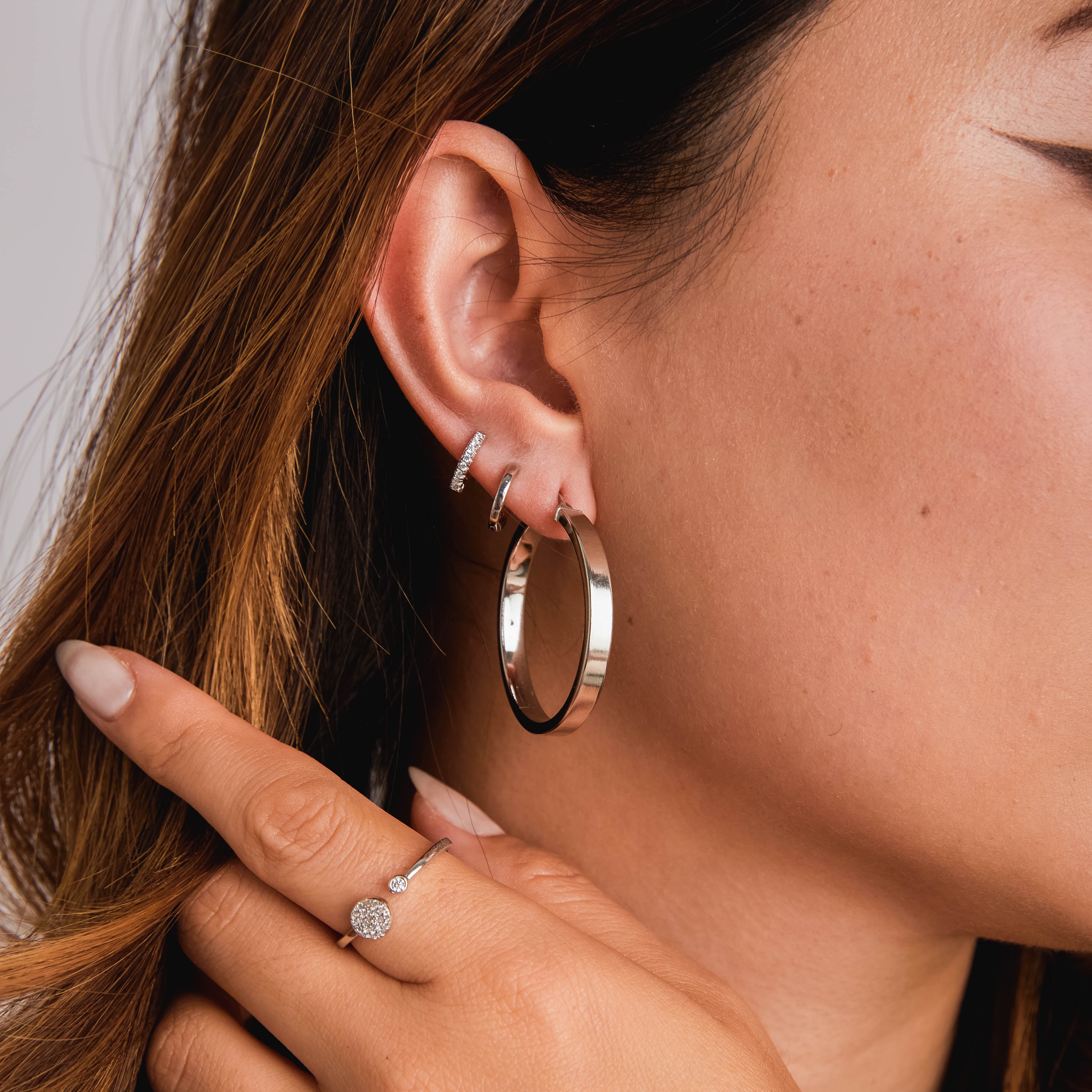 Chunky Flat Hoops