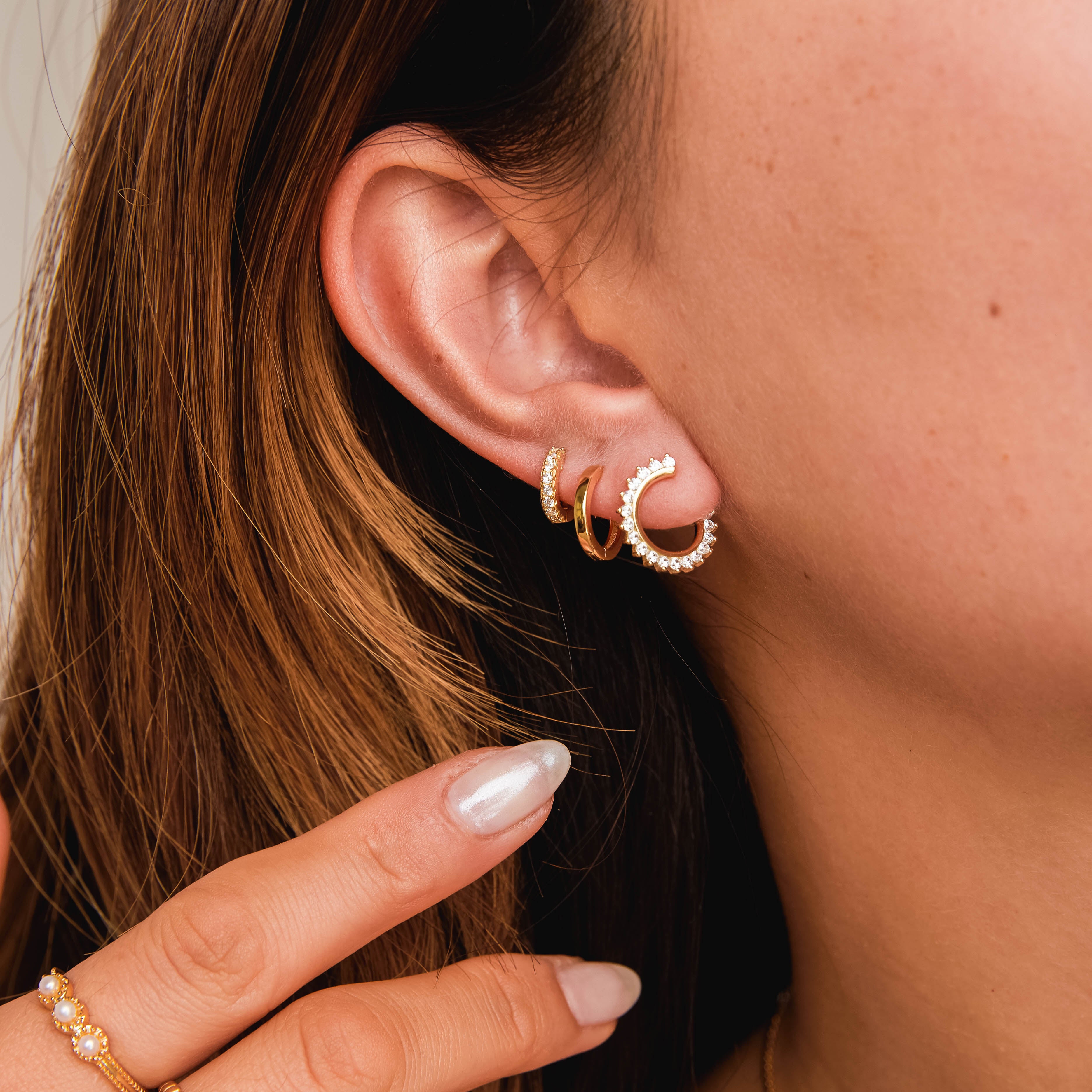 CZ Curve Studs