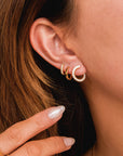 CZ Curve Studs