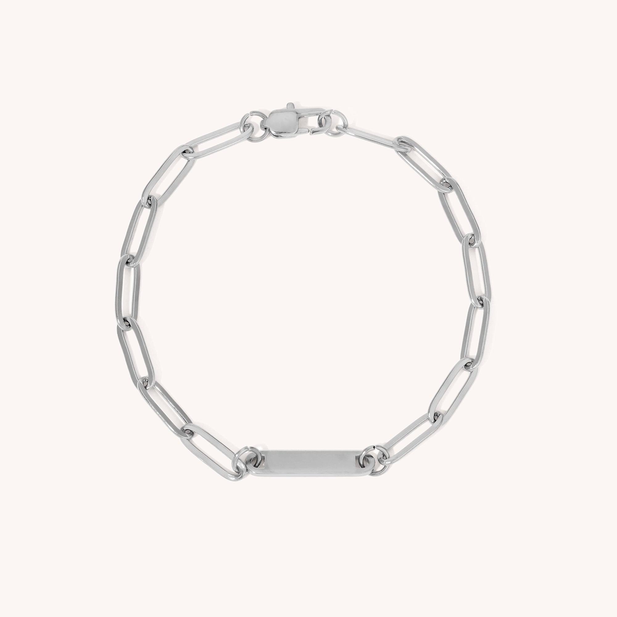 Stainless Steel Paperclip Engravable Bracelet