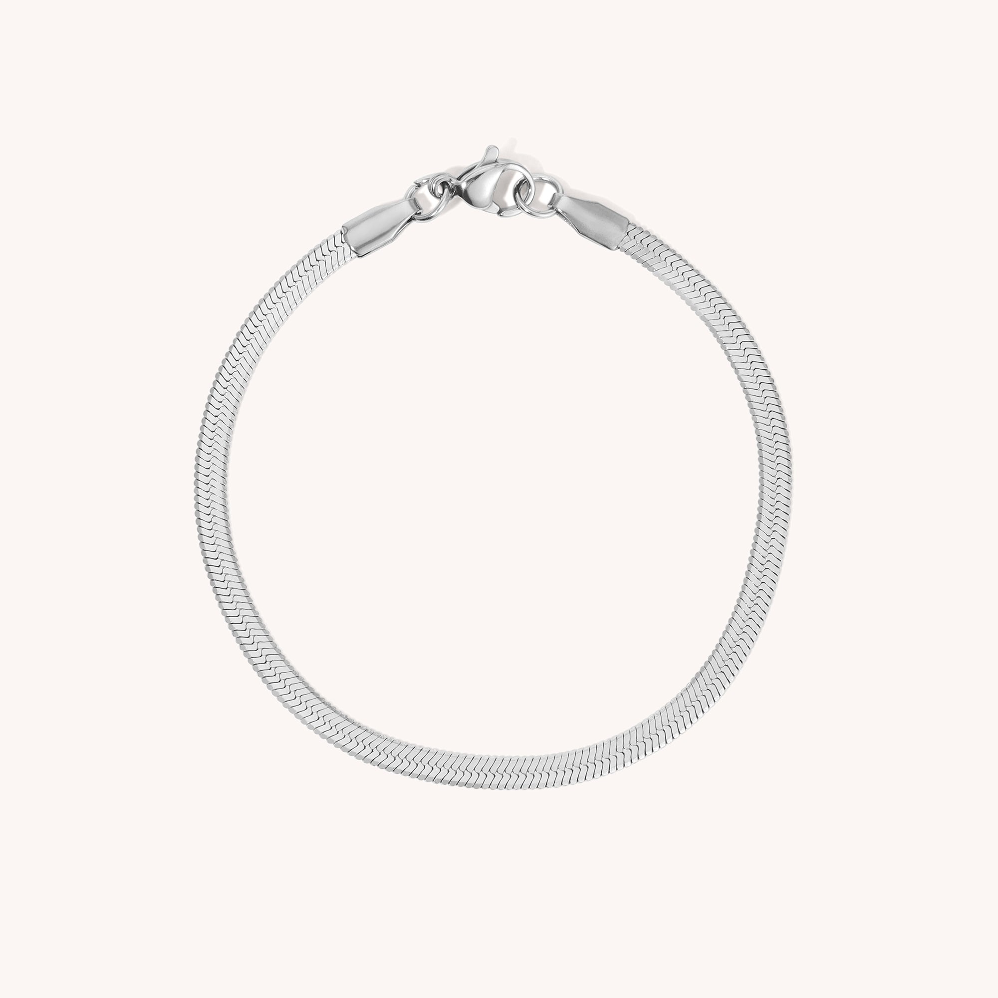 Stainless Steel Herringbone Bracelet