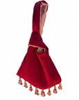 Burgundy Japanese Knot Bag