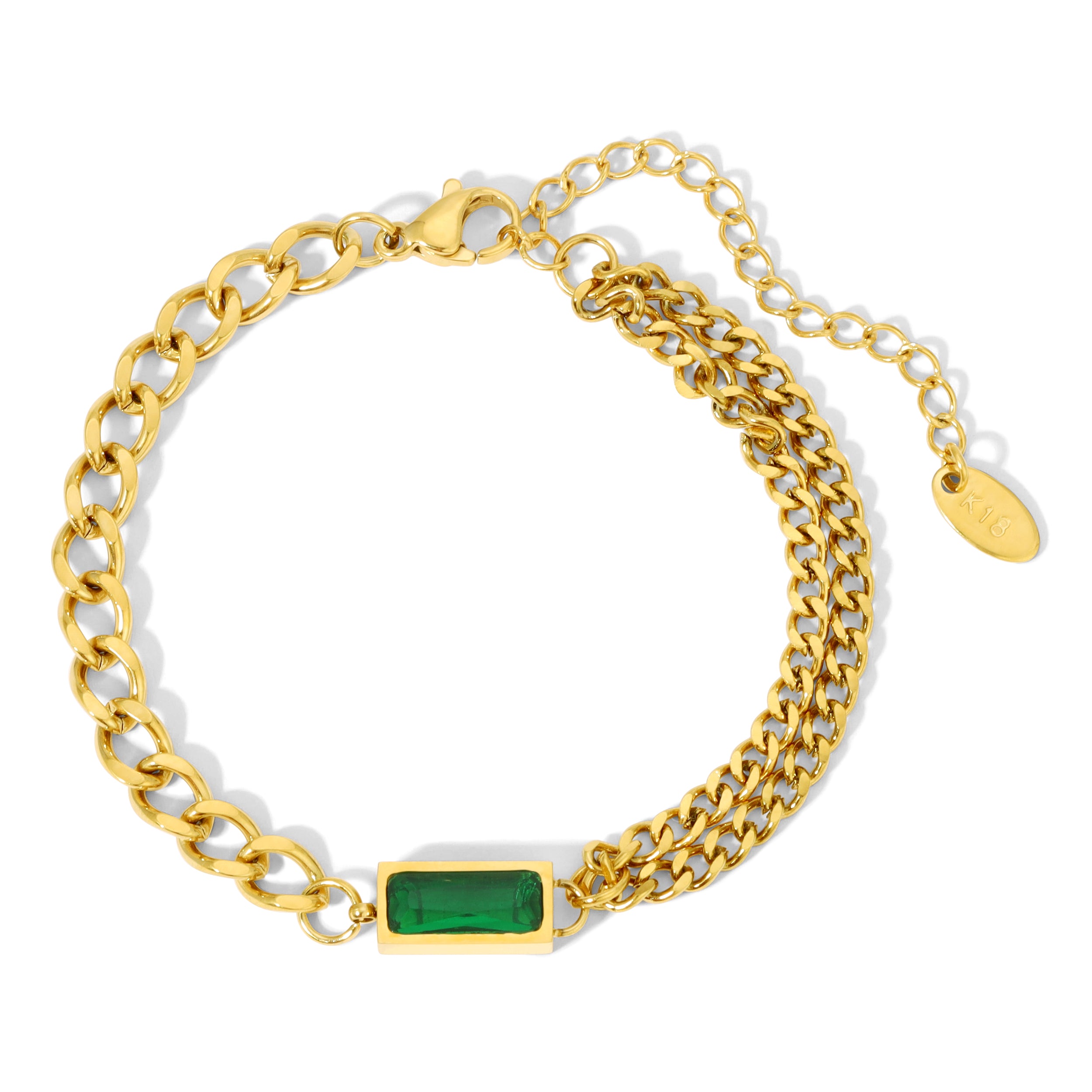 Asymmetrical Double Chain Bracelet
