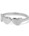 Stainless Steel 3 Heart Ring