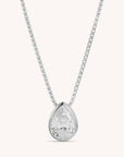 Small Teardrop CZ Pendant Necklace