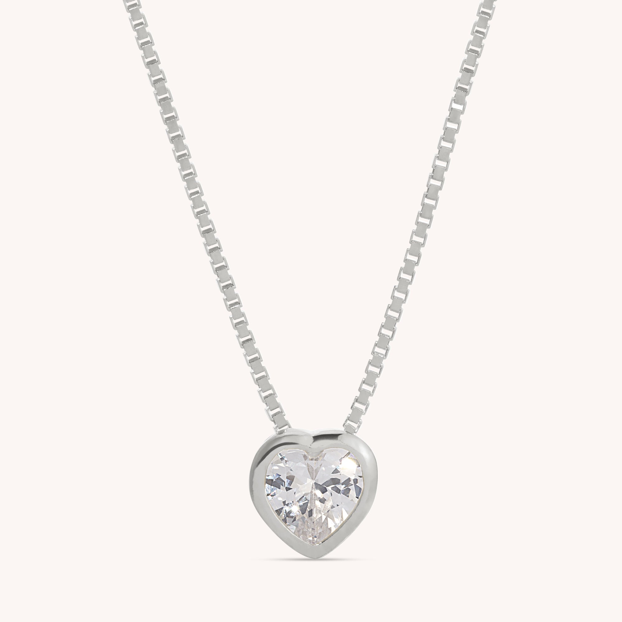 Mini Heart CZ Pendant Necklace