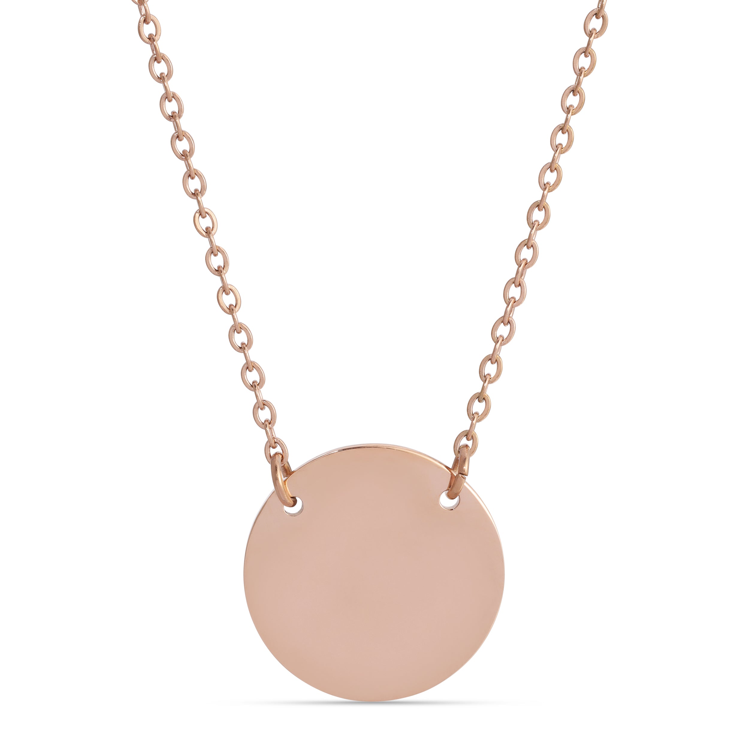 Stainless Steel Engravable Circle Necklace
