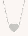 Stainless Steel Engravable Heart Pendant Necklace