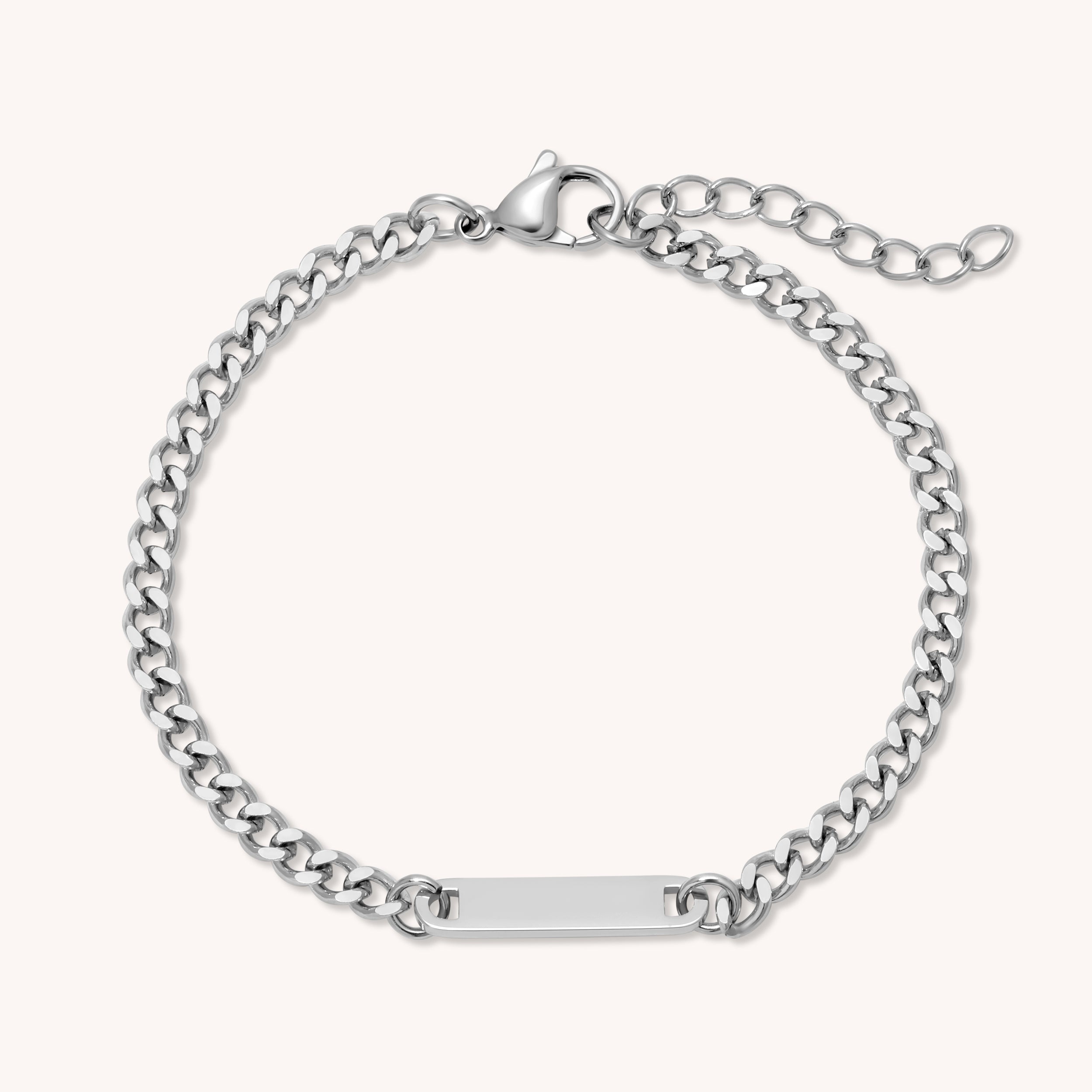 Stainless Steel Engravable Cuban Bracelet