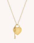 Heart and Key Necklace