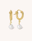 Simple Pearl Hoops