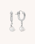 Simple Pearl Hoops
