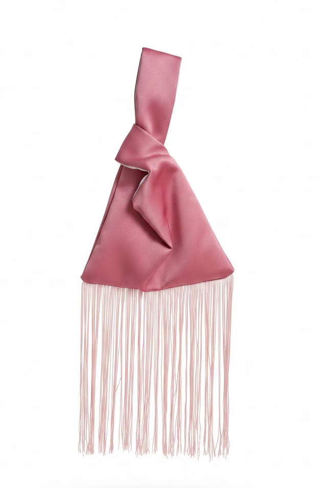 Mauve Pink Japanese Knot Bag
