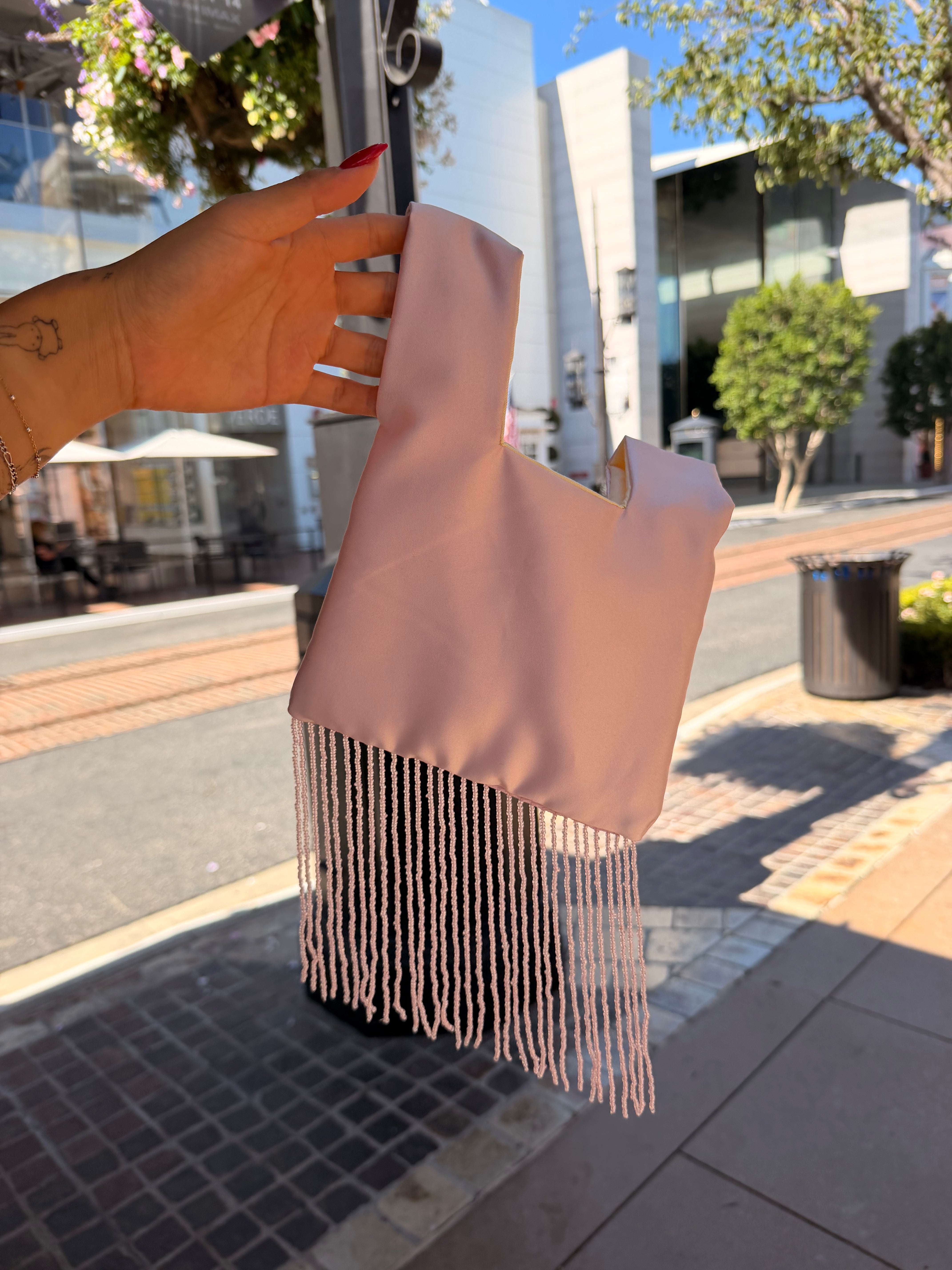 Baby Pink and Yellow Japanese Knot Bag