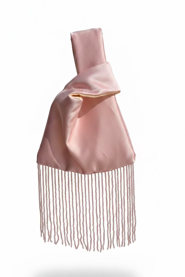 Baby Pink and Yellow Japanese Knot Bag