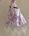 Lilac Floral Satin Bag