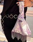 Lilac Floral Satin Bag