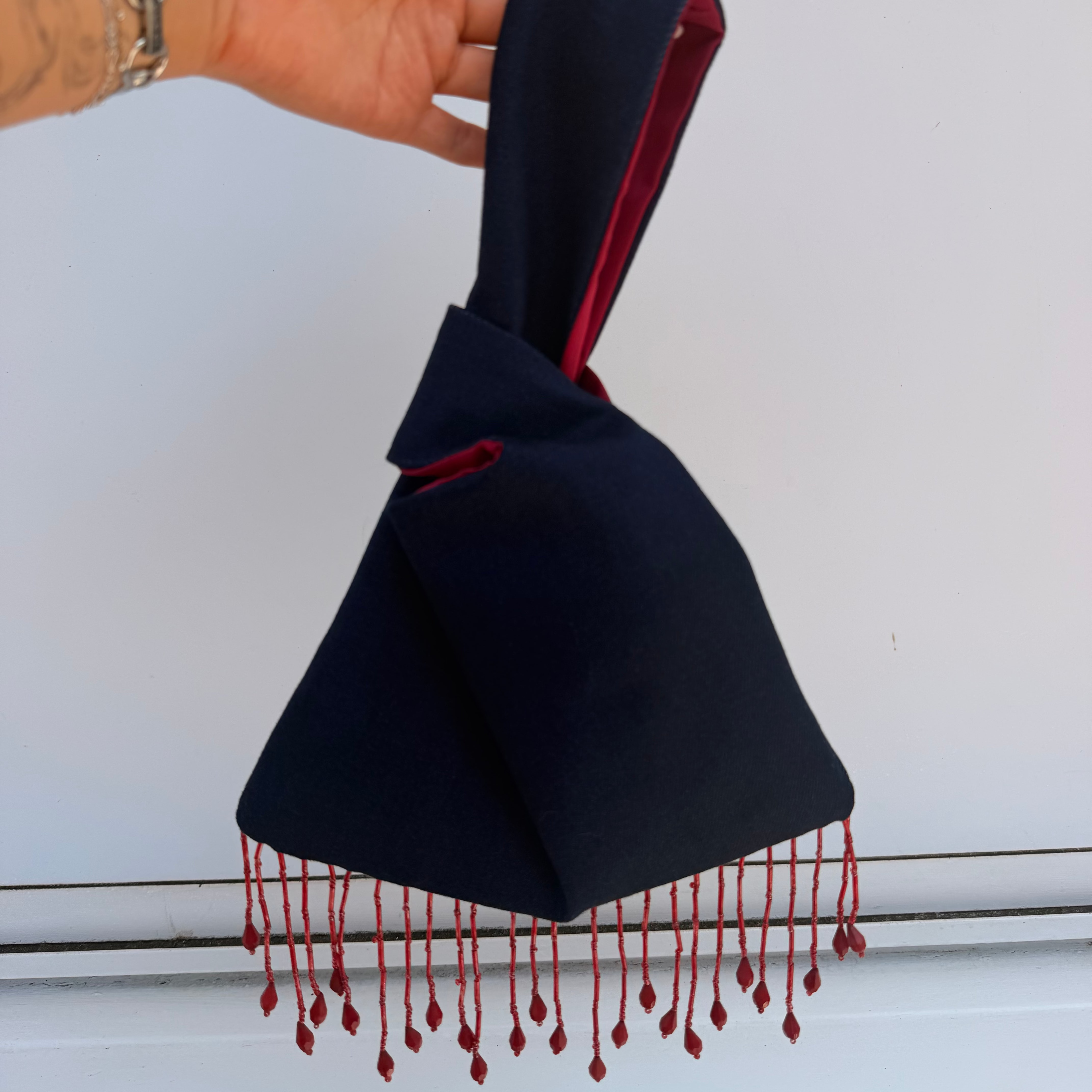 Denim Japanese Knot Bag