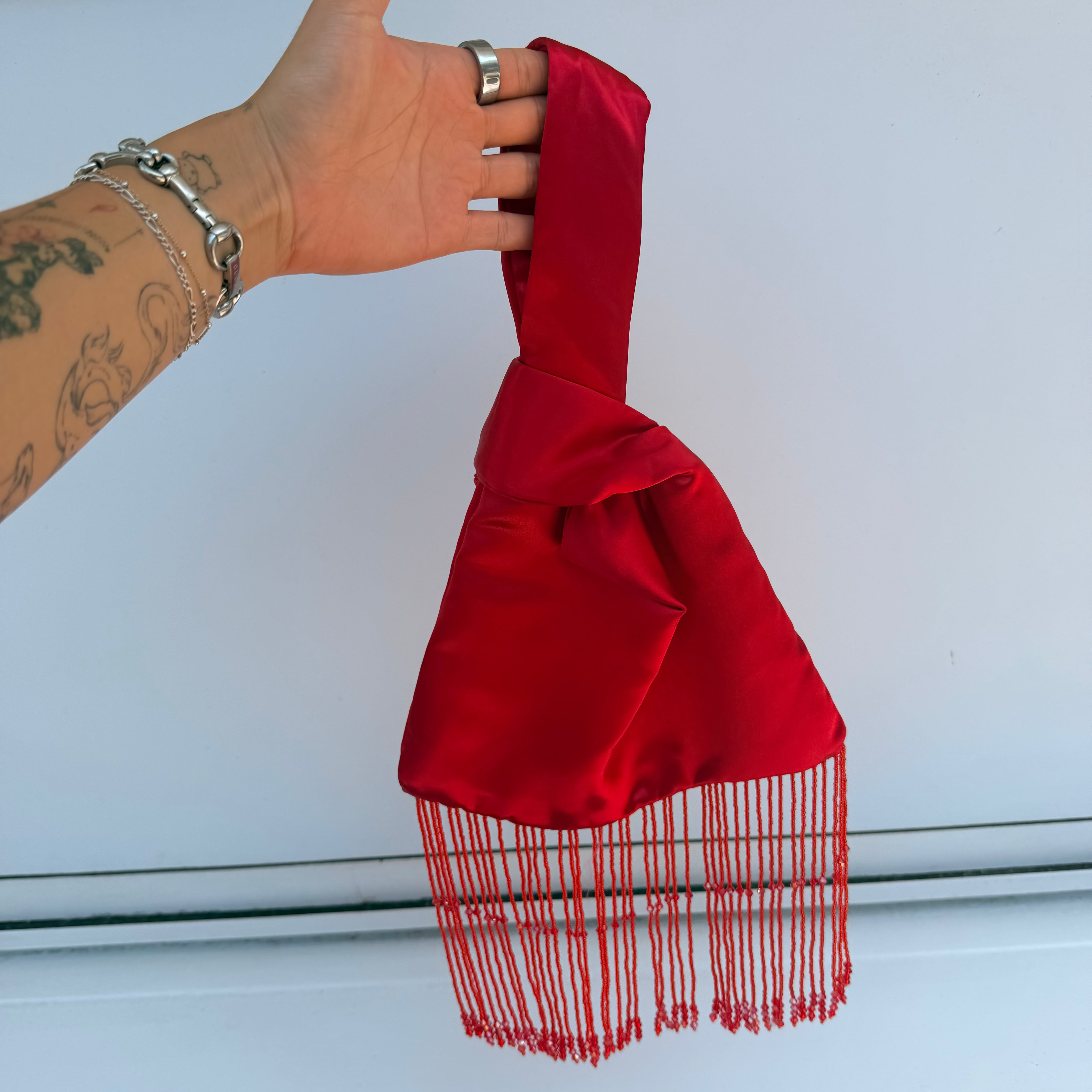 Red Japanese Knot Bag