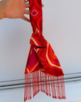 Groovy Red and Orange Japanese Knot Bag