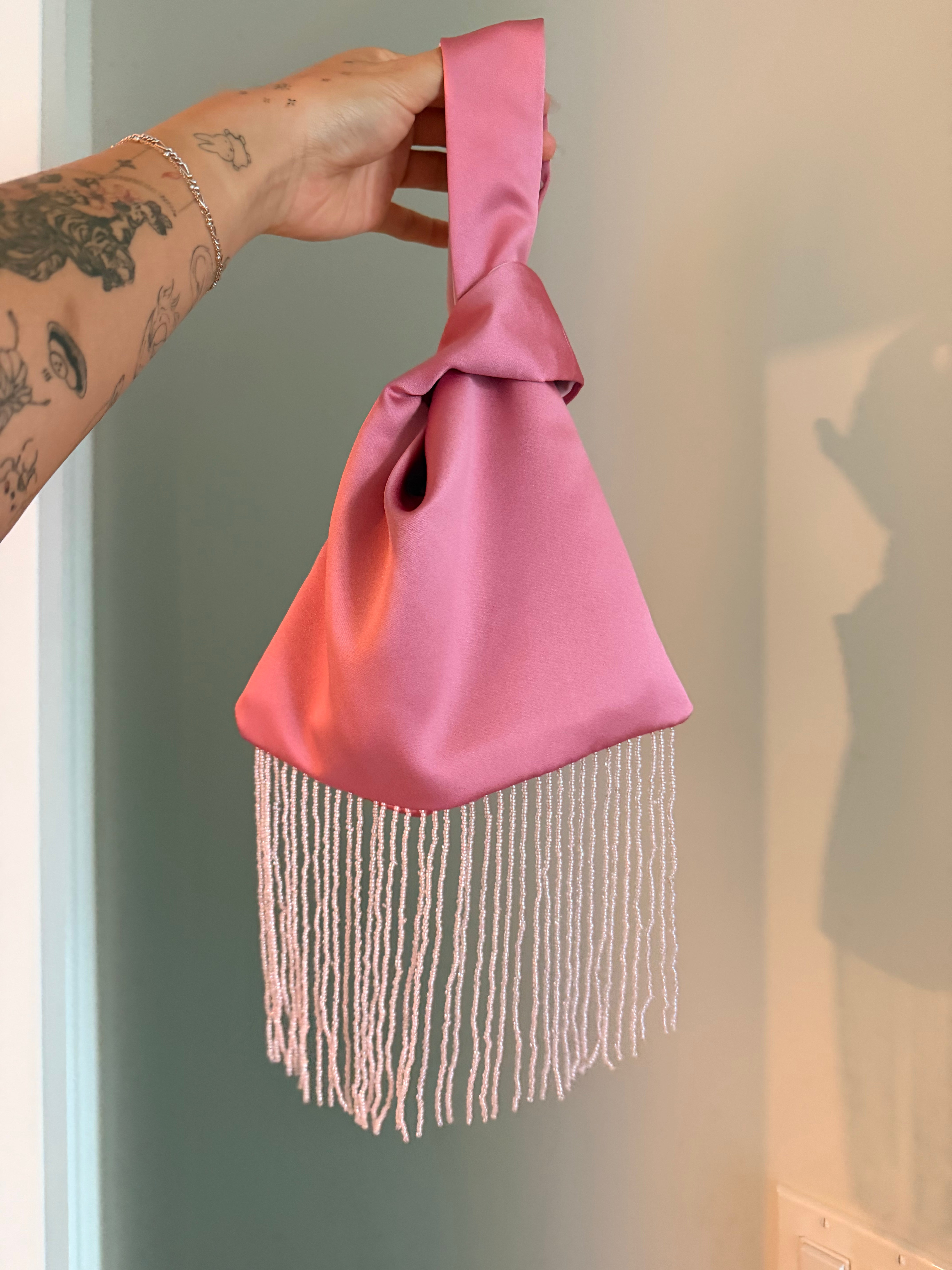 Mauve Japanese Knot Bag