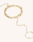 Large Beaded Double Wrap Hand Chain
