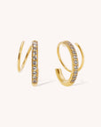 Stainless Steel Illusion CZ Huggies