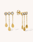 Stainless Steel Raindrop Dangle Earrings