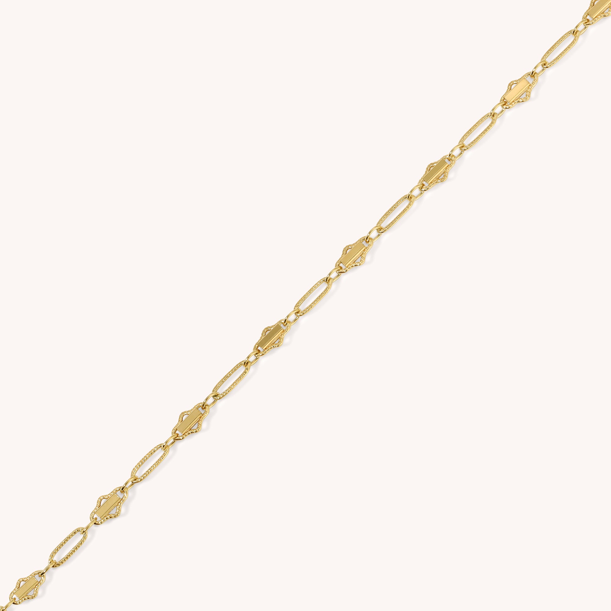 Textured Dainty Bar Chain