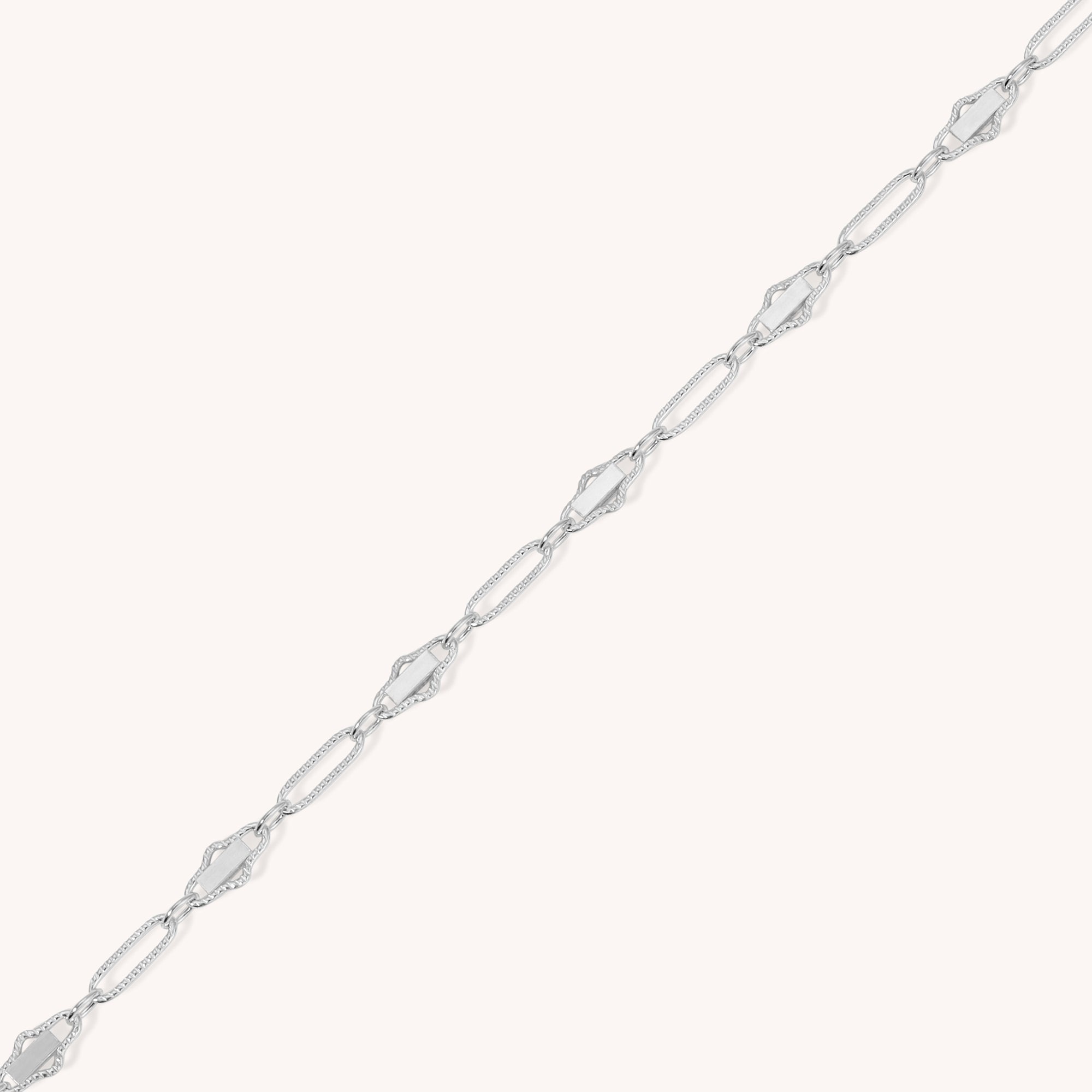 Textured Dainty Bar Chain