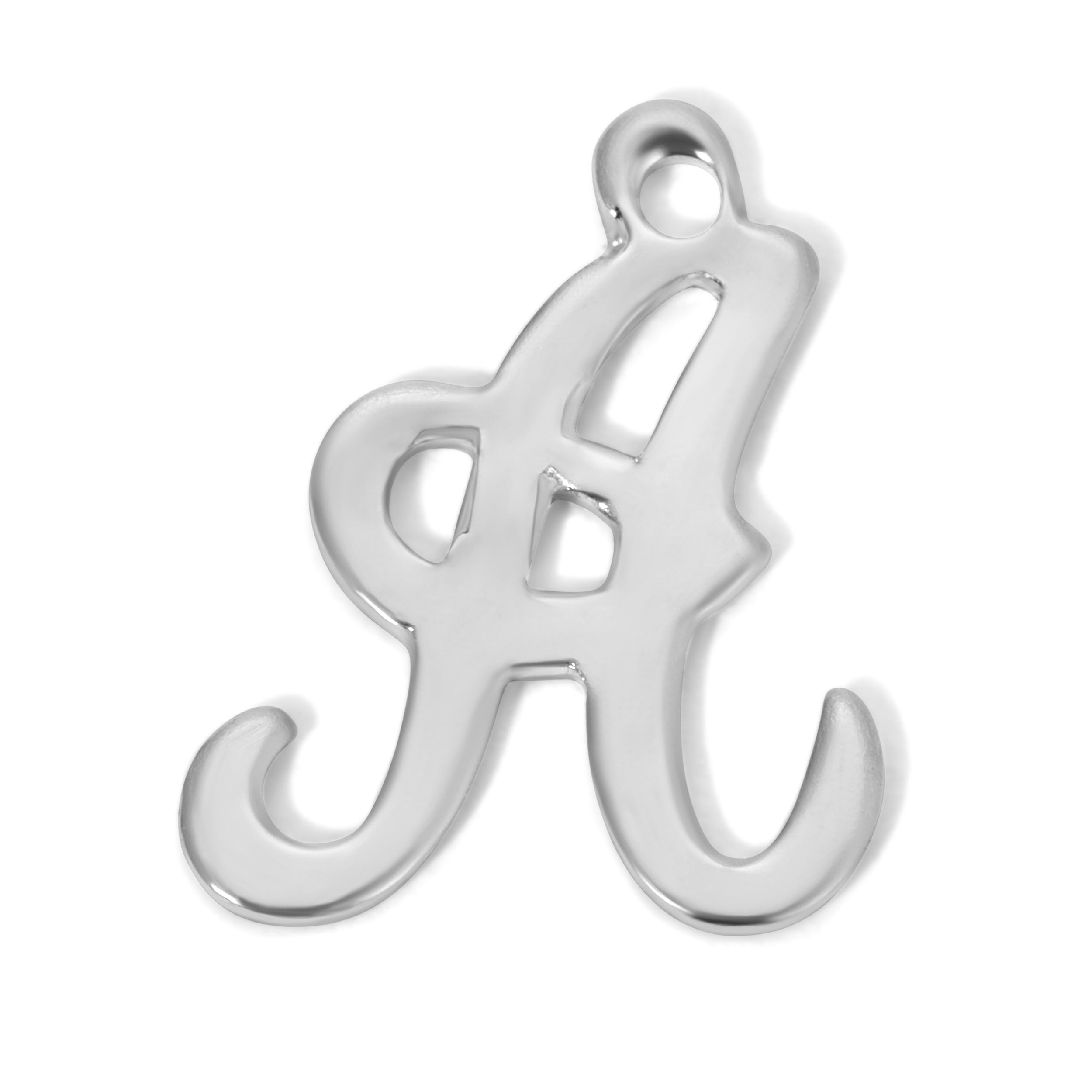 Sterling Silver Cursive Initial Charm