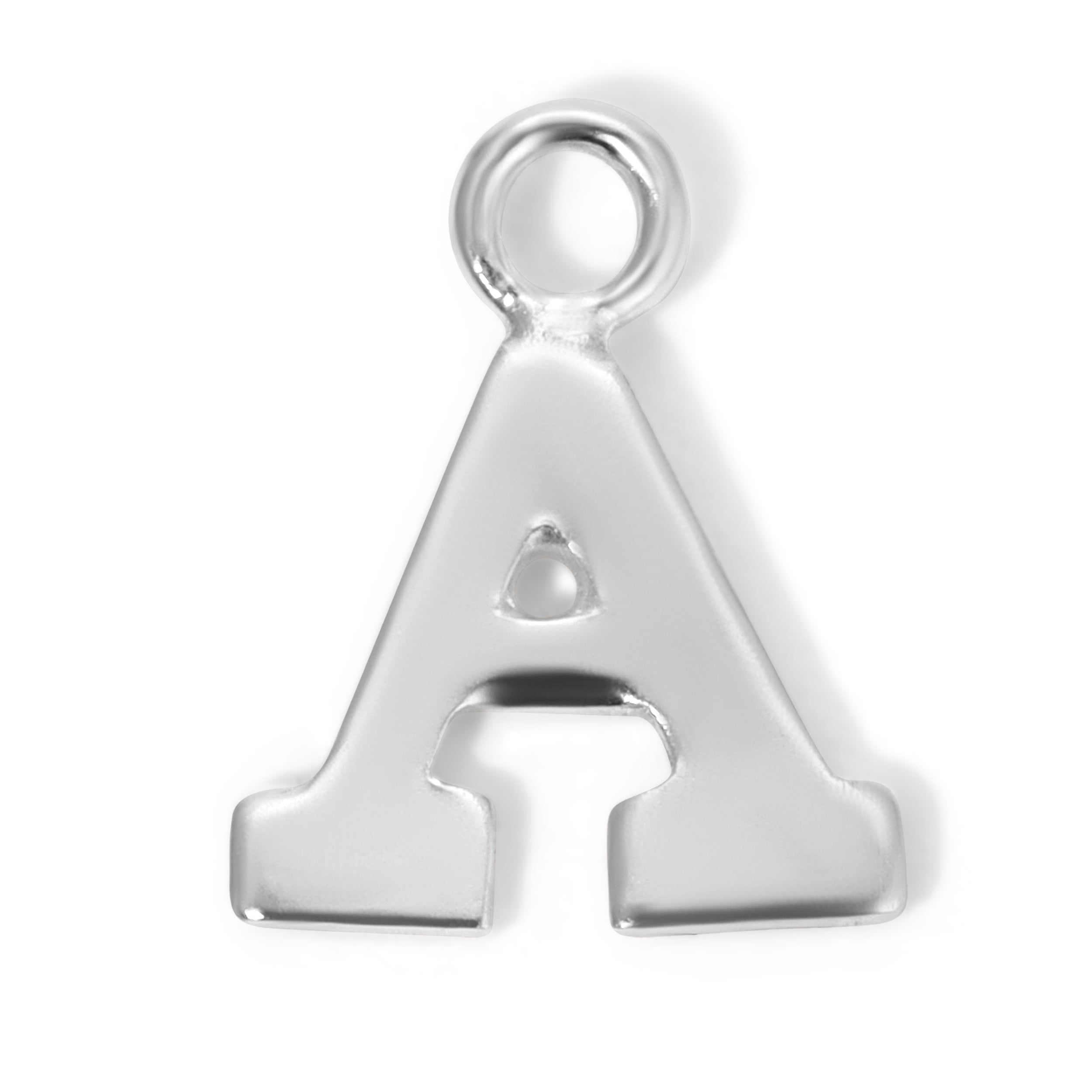 Sterling Silver Block Letter Initial Charm