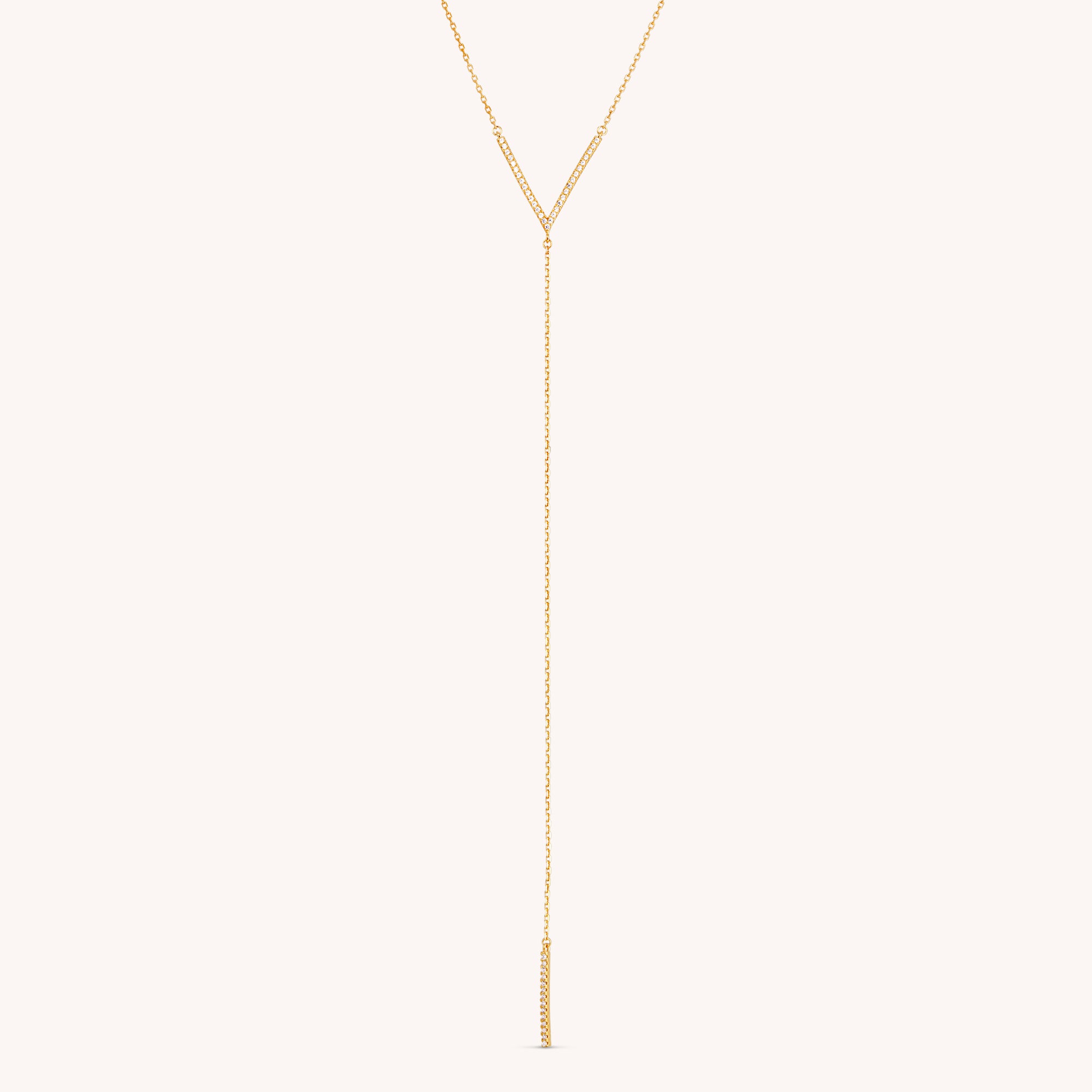 V Lariat Necklace