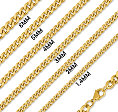 Stainless Steel Cuban Chain 4mm