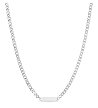 Stainless Steel Engravable Cuban Chain Necklace