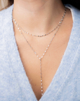 Stainless Steel Lariat Bar Necklace