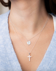 CZ Cross Pendant Necklace