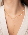 Faux Pearl Lariat