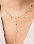 Faux Pearl Lariat