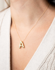 Large Bubble Letter Necklace