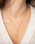 Stainless Steel Lariat Bar Necklace