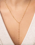 Stainless Steel Lariat Bar Necklace