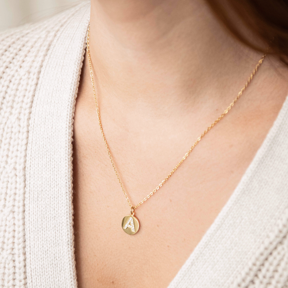 Stainless Steel Initial Necklace
