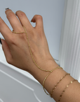 Cuban Chain Beaded Hand Chain